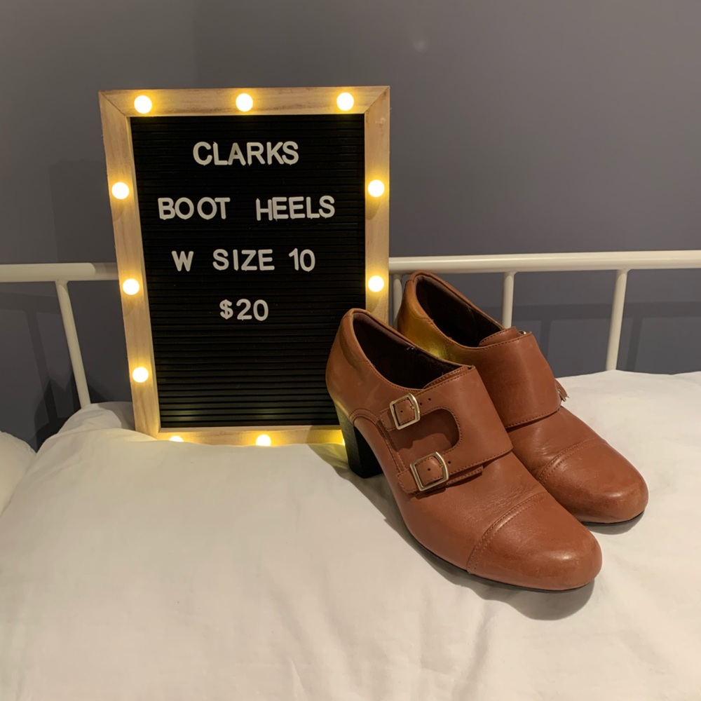 Clarks Bootie Heels